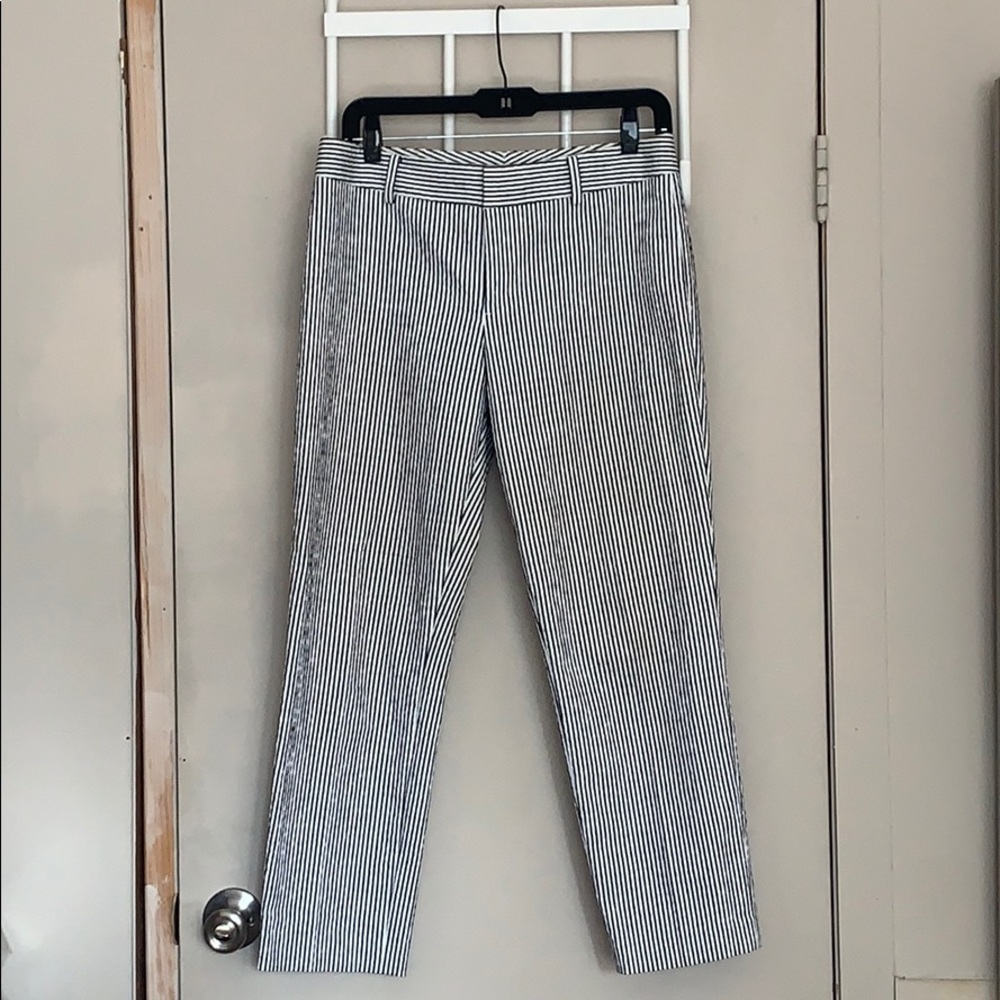 Club Monaco Seersucker Cropped Pants